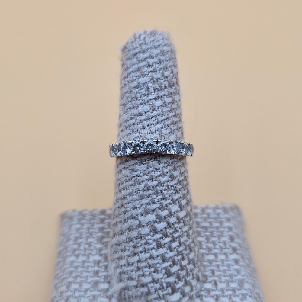 Size 6 Sterling Silver Quality Cubic Zirconia Gems Band Ring A5003